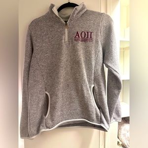 AOII Charles River Quarter Zip Alpha Omicron Pi
